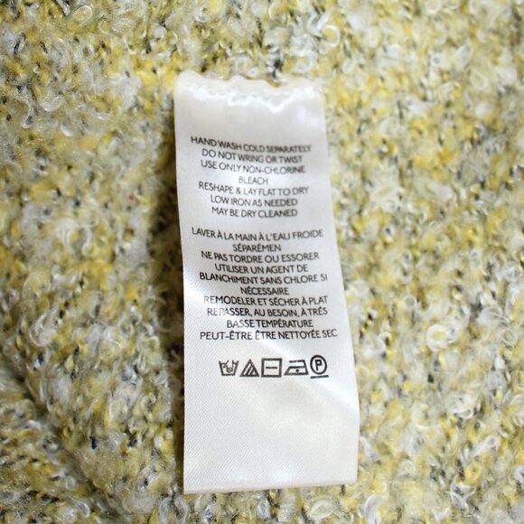 Free People slouchy sweater high low top yellow, black white colors size Medium - Picture 7 of 9